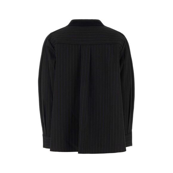 Sacai Women Black Wool Cardigan